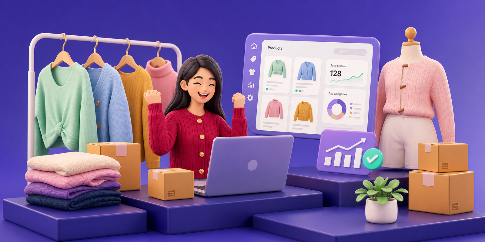 Custom products selected for a brand launch